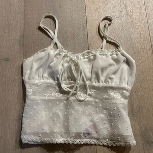 Edikted White Polka Dot Top